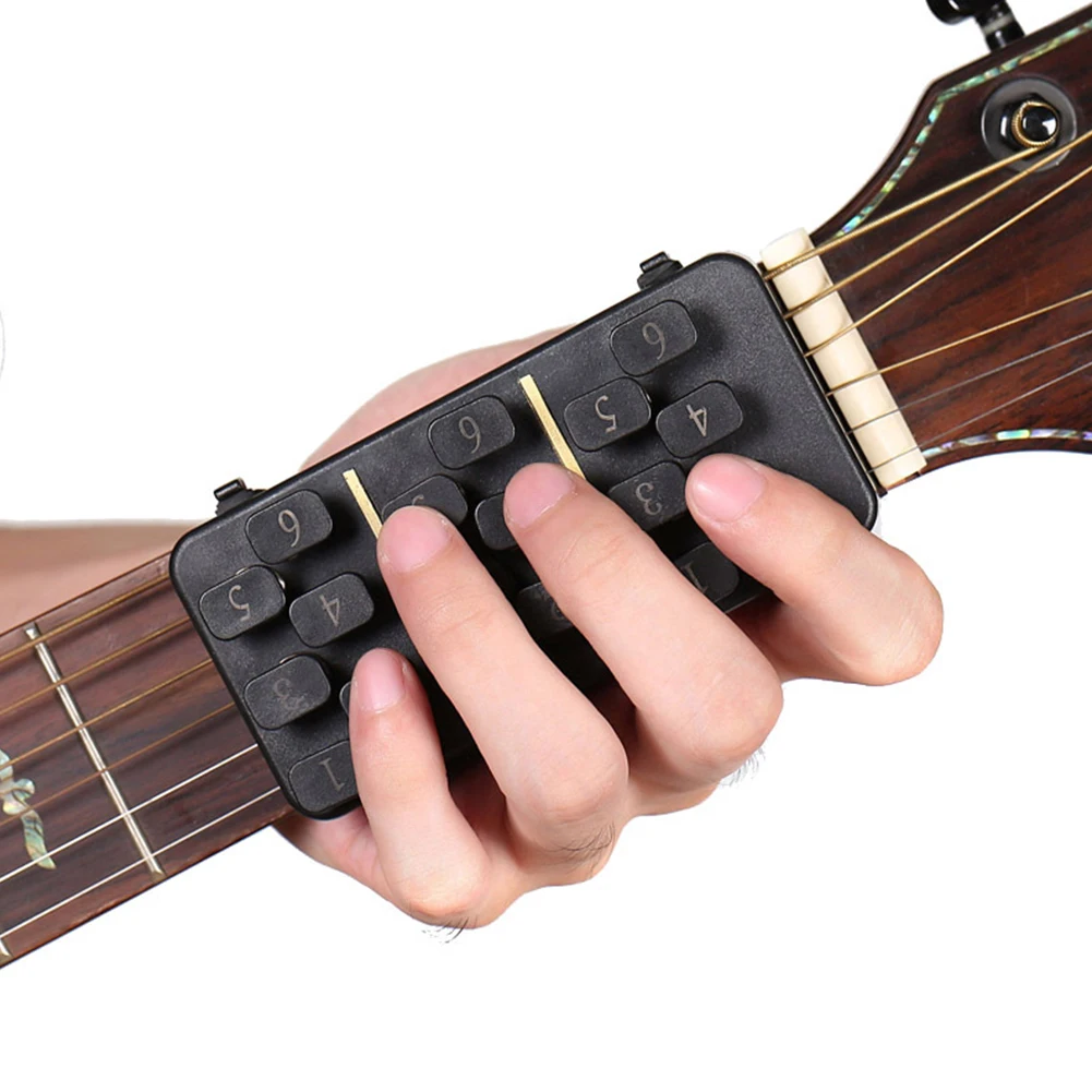 One-Key Guitar Chord Trainer with 18 Buttons Folk Guitar Finger Practice Tool for Fingers Hurt From Guitar Strings People
One-Key Guitar Chord Trainer with 18 Buttons Folk Guitar Finger Practice Tool for Fingers Hurt From Guitar Strings People