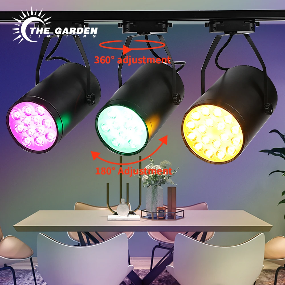 LED Track Lighting Kit, RGB Colorful Remote Control Rotatable Light Heads, Ceiling Spotlight for Stage Bar KTV Dance Studio
LED Track Lighting Kit, RGB Colorful Remote Control Rotatable Light Heads, Ceiling Spotlight for Stage Bar KTV Dance Studio