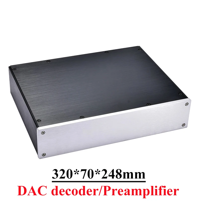 

320*70*248mm All Aluminum Headphone Amplifier Chassis Case Preamplifier DAC Decoder Enclosure Diy Audio Shell