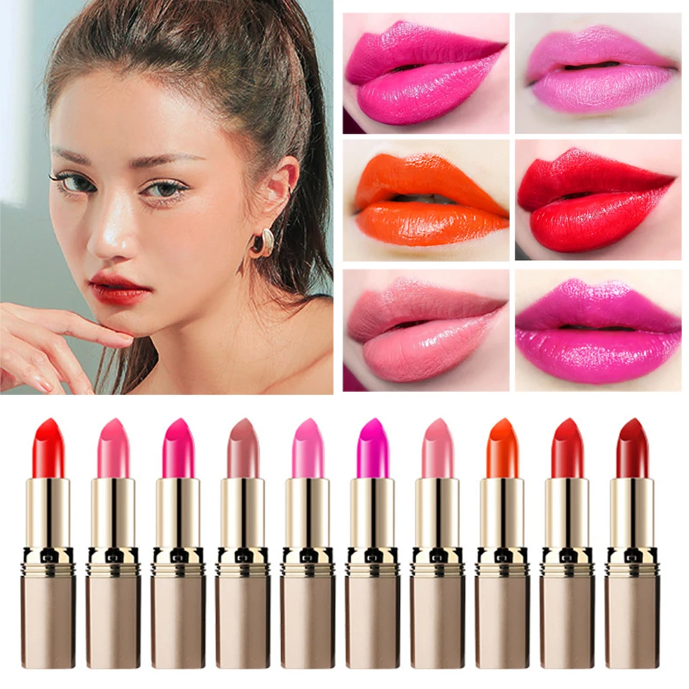 

10 Colors Matte Velvet Lipstick Beauty Silky Smooth Lip Gloss Moisturizing Long-lasting Waterproof Non-stick Cup Lip Cosmetics