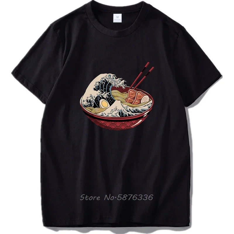 Футболка Rame Great Wave мужская хлопковая, модная тенниска в японском стиле, майка с изображением вкусной лапши, Лидер продаж, уличная одежда 
Футболка Rame Great Wave мужская хлопковая, модная тенниска в японском стиле, майка с изображением вкусной лапши, Лидер продаж, уличная одежда