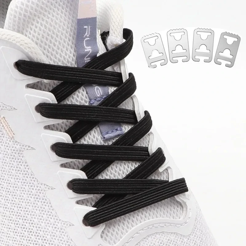 1Pair No Tie Shoelaces Metal Buckle Invisible Knot 8MM Width Elastic Laces For Running Shoes Kids Adult Quick Release Accessorie
1Pair No Tie Shoelaces Metal Buckle Invisible Knot 8MM Width Elastic Laces For Running Shoes Kids Adult Quick Release Accessorie