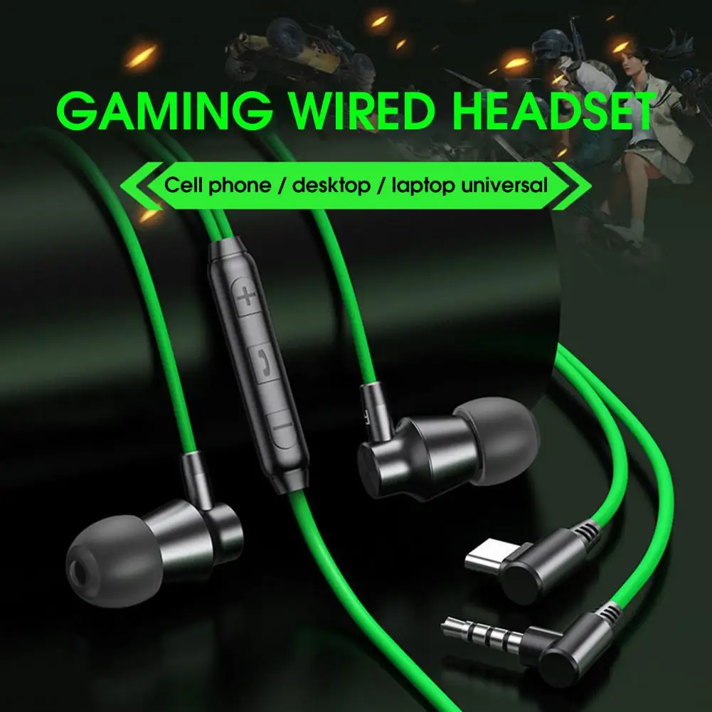 

Creative Universal Sensitive 3.5mm Type-C In-ear HD-compatible Call Gaming Earphone for Playing Games Wired Earbud Earphone