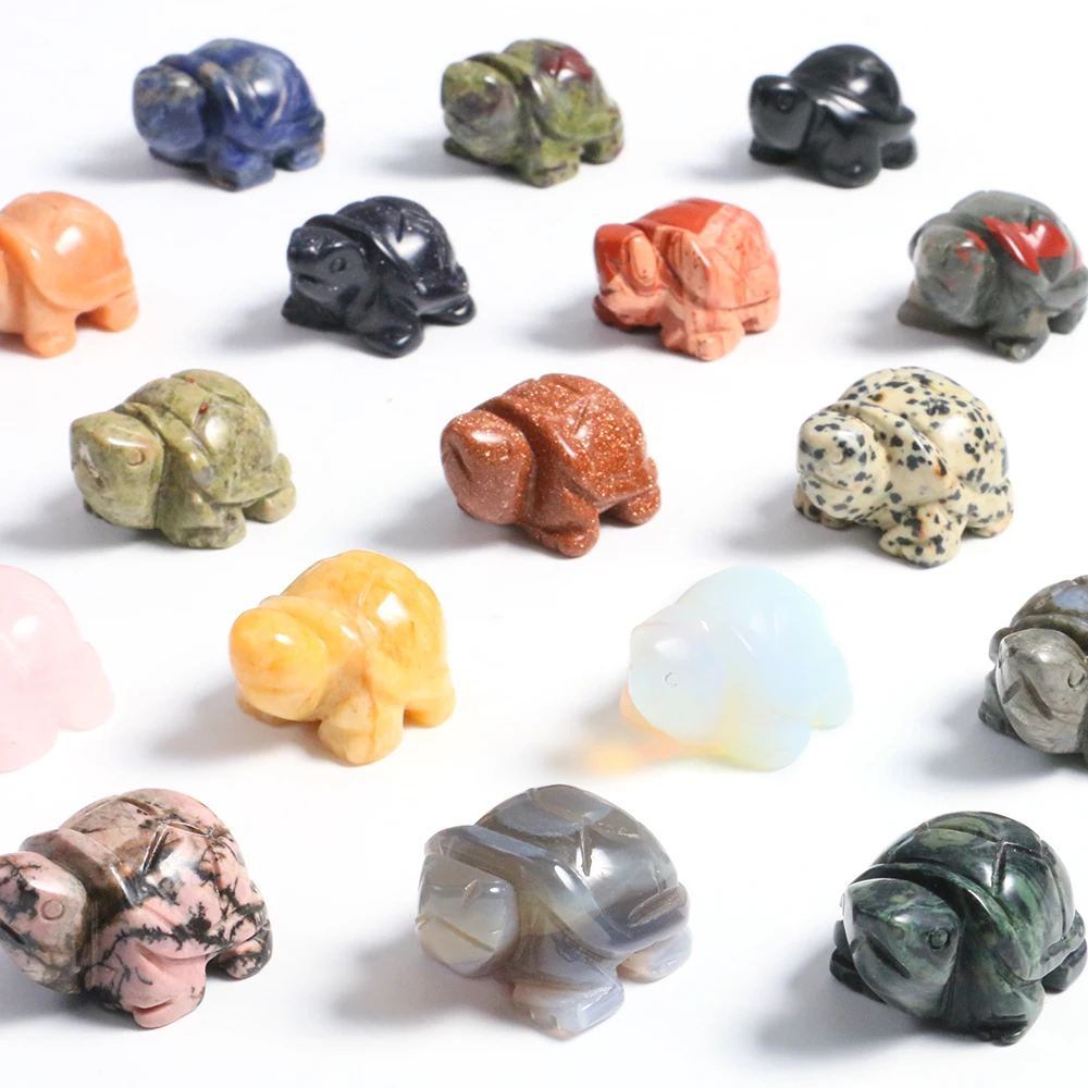 Mineraali 1.5" Natural Crystal Tortoise Animal Carving Healing Reiki Quartz Gemstone Figurines Home Room Tank Decorations Crafts
Mineraali 1.5" Natural Crystal Tortoise Animal Carving Healing Reiki Quartz Gemstone Figurines Home Room Tank Decorations Crafts