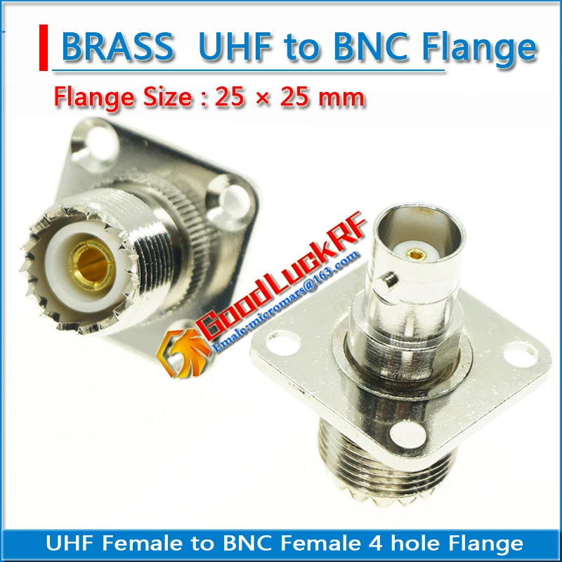 Q9 BNC to UHF PL259 SO239 Cable BNC Female To UHF Female 4 Hole Flange Chassis Panel Mount Brass RF Connector Adapter
Q9 BNC to UHF PL259 SO239 Cable BNC Female To UHF Female 4 Hole Flange Chassis Panel Mount Brass RF Connector Adapter