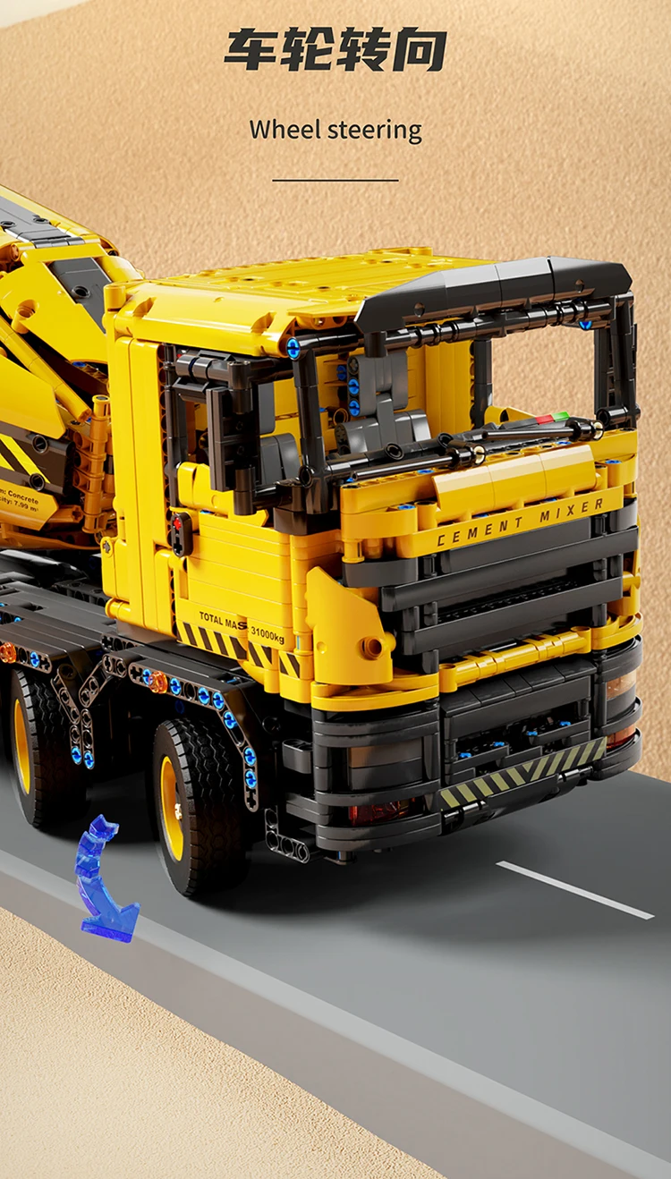 RC Engineering Vehicle Building Blocks Mixer Truck Vehicle City Engineering Car Model Technology Bricks Kids Toys Birthday Gift RC Engineering Vehicle Building Blocks Mixer Truck Vehicle City Engineering Car Model Technology Bricks Kids Toys Birthday Gift
