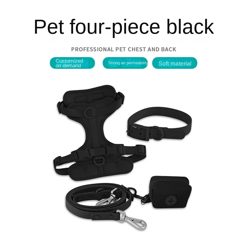 Pet four-piece leash dog leash dog leash neck sleeve large, medium and small dog collars pet supplies
Pet four-piece leash dog leash dog leash neck sleeve large, medium and small dog collars pet supplies