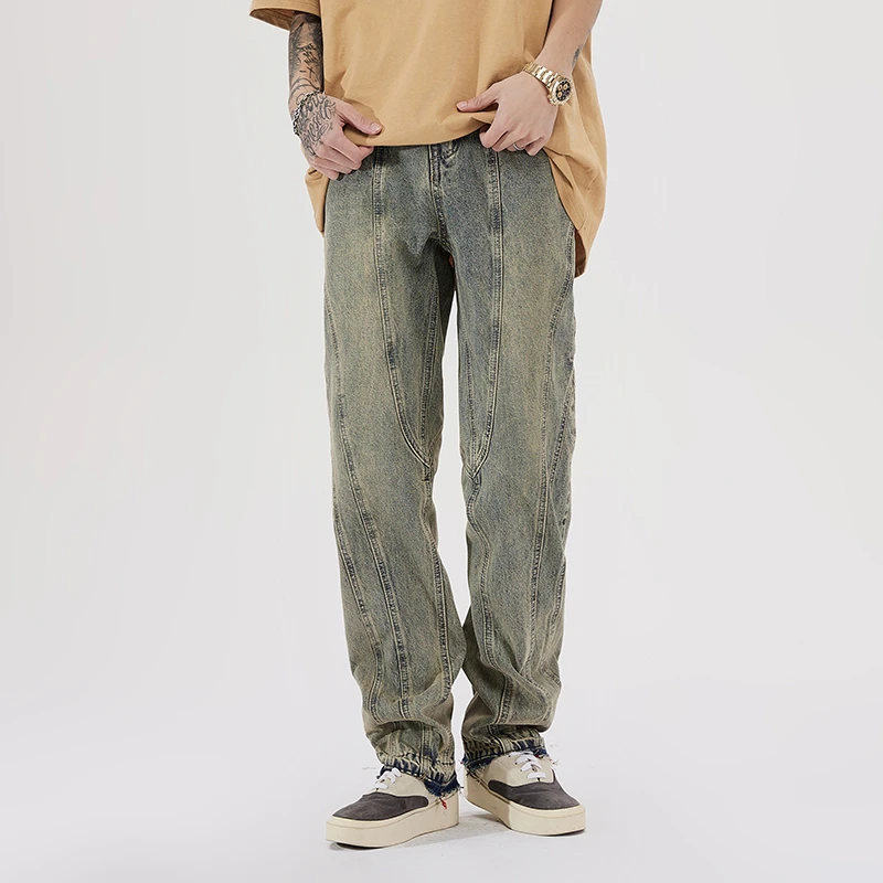 Hip-hop washed old knife cut holes street straight loose jeans men's trousers trendy new products
Hip-hop washed old knife cut holes street straight loose jeans men's trousers trendy new products