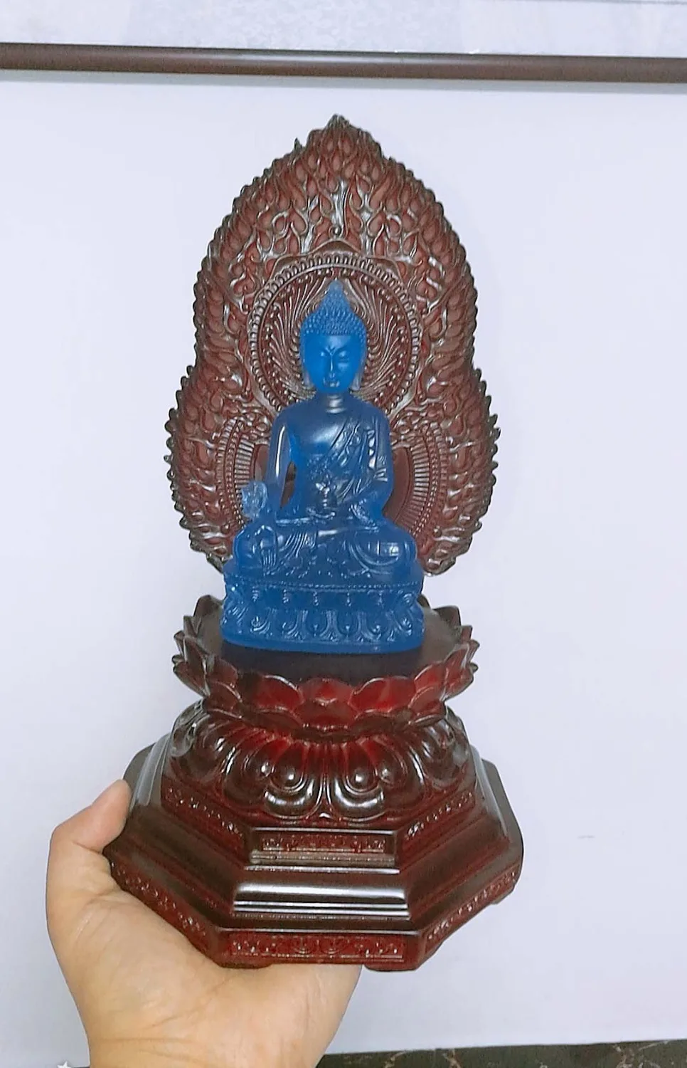 

Special Offer -Southeast Asia HOME Shop hall Room Decorate Buddha statues TOP effective protection Lotus Buddha 29CM TALL