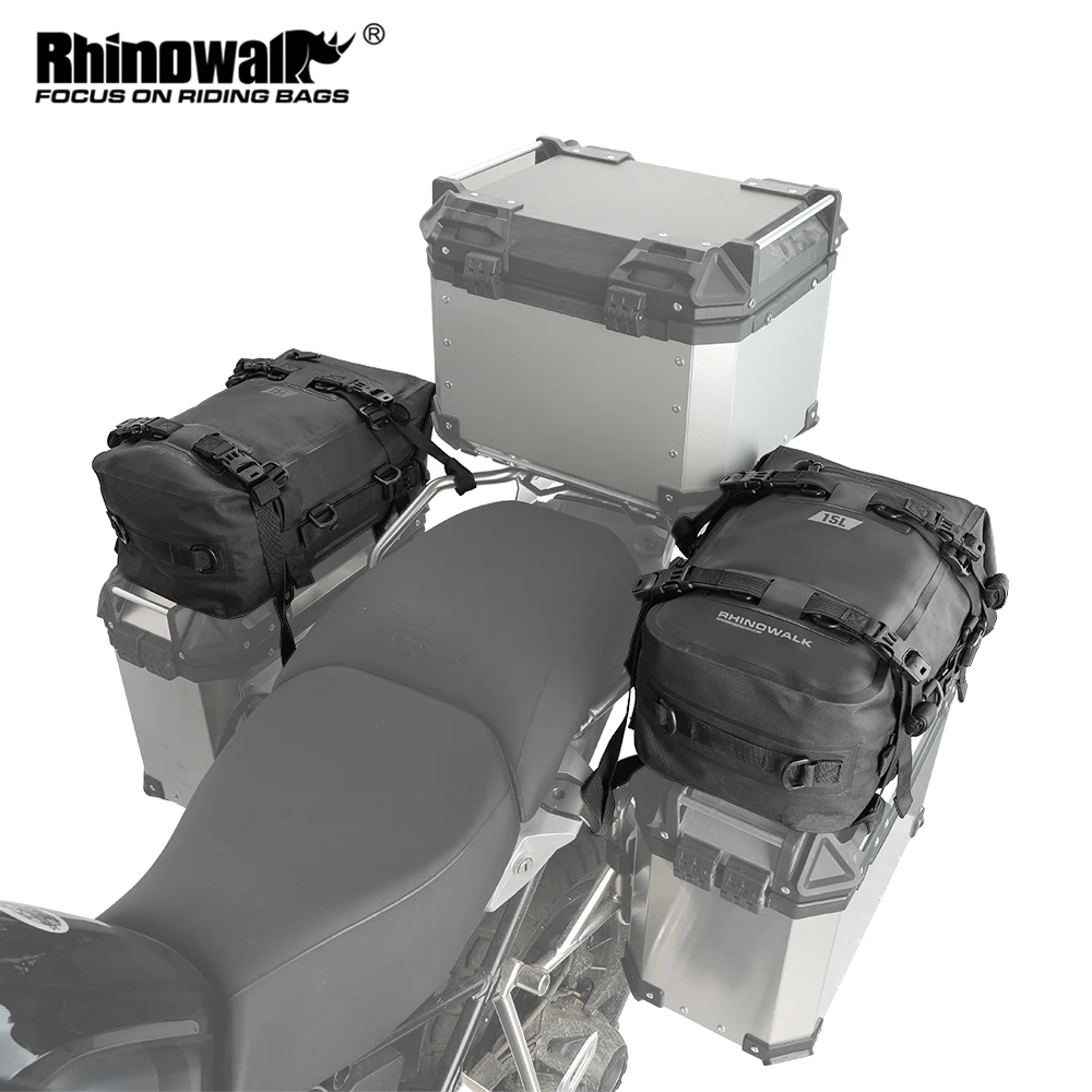 

Rhinowalk Motorcycle Box Top Pannier Bag 8L-30L Waterproof Luggage Bags For BMW Adventure Motor Side Case Top Saddle Rear Seat