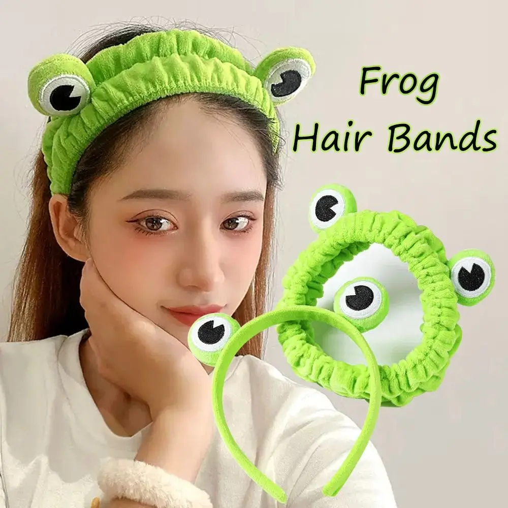 

1PC Funny Frog Makeup Headband Wide-brimmed Elastic Hairbands Cute Girls Hair Bands Women Hair Accessories Girls Hairband