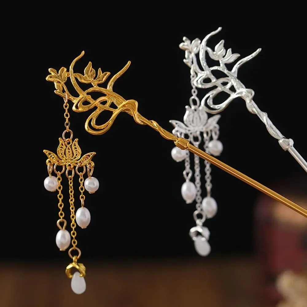 Elegant Retro Hair Accessory Pearl Tassel Lotus Chinese Style Hair Clasp Women Hair Stick Hair Fork Hairpin
Elegant Retro Hair Accessory Pearl Tassel Lotus Chinese Style Hair Clasp Women Hair Stick Hair Fork Hairpin