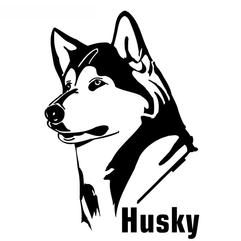 

Husky on Board Car Sticker Funny Animal Stickers Waterproof Sunscreen Decal Auto Accessories Vinyl for Door Cars,20cm*13cm