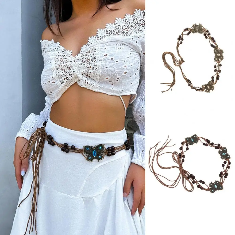 Versatile Belt Vintage Bohemian Beads Decor Ethnic Lace Up Adjustable Lightweight Lady Waist Strap Unique Waist Jewelry Women
Versatile Belt Vintage Bohemian Beads Decor Ethnic Lace Up Adjustable Lightweight Lady Waist Strap Unique Waist Jewelry Women