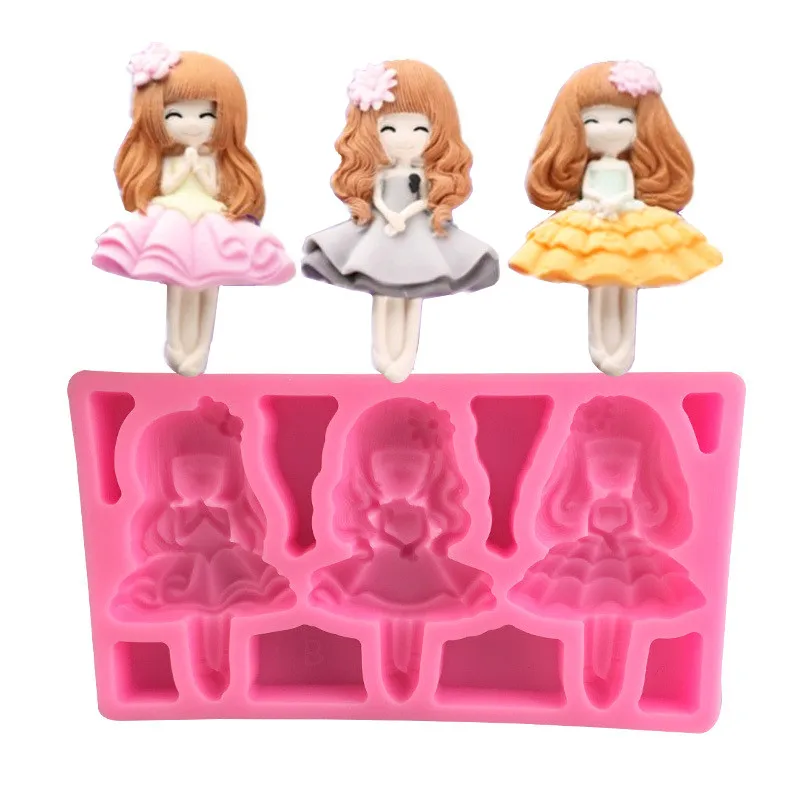 3 Cavity Beauty Girl Silicone Mold Princess Doll Resin Moulds Fondant Sugarcraft Chocolate Cake Decoration Kitchen Baking Tools
3 Cavity Beauty Girl Silicone Mold Princess Doll Resin Moulds Fondant Sugarcraft Chocolate Cake Decoration Kitchen Baking Tools
