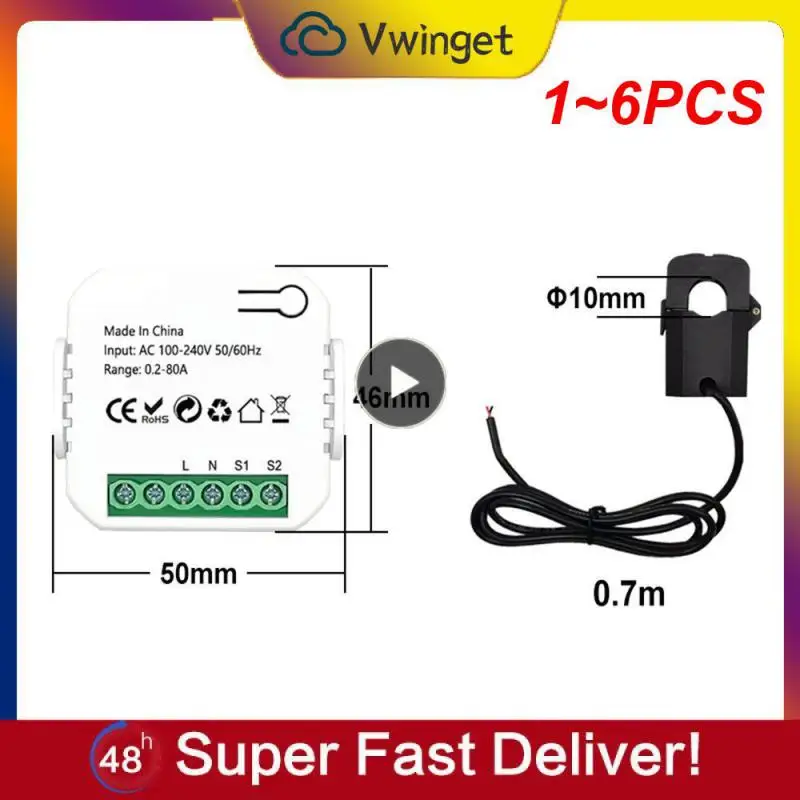 1 ~ 6 шт. цифровой измеритель энергии Tuya Smart Life с Wi-Fi, 80 а, с датчиком трансформатора тока и зажимом, монитор энергопотребления 110 В, 240 В
1 ~ 6 шт. цифровой измеритель энергии Tuya Smart Life с Wi-Fi, 80 а, с датчиком трансформатора тока и зажимом, монитор энергопотребления 110 В, 240 В