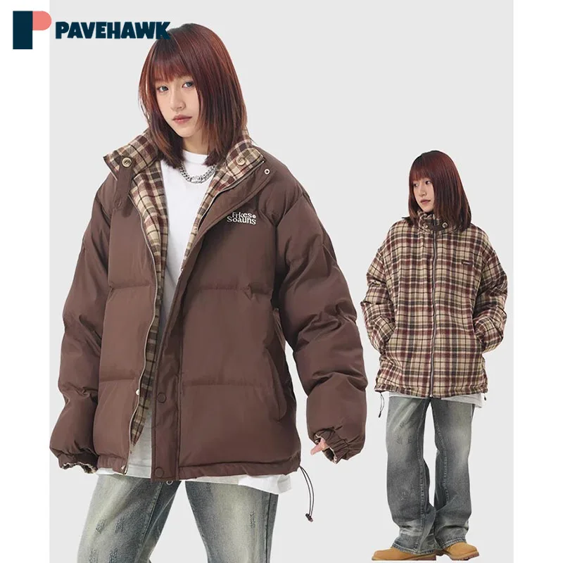 Mens Winter Jackets Parka Street Retro Double Sided Plaid Thicken Loose Cotton Padded Coats Casual Woman Stand Collar Windbreak
Mens Winter Jackets Parka Street Retro Double Sided Plaid Thicken Loose Cotton Padded Coats Casual Woman Stand Collar Windbreak