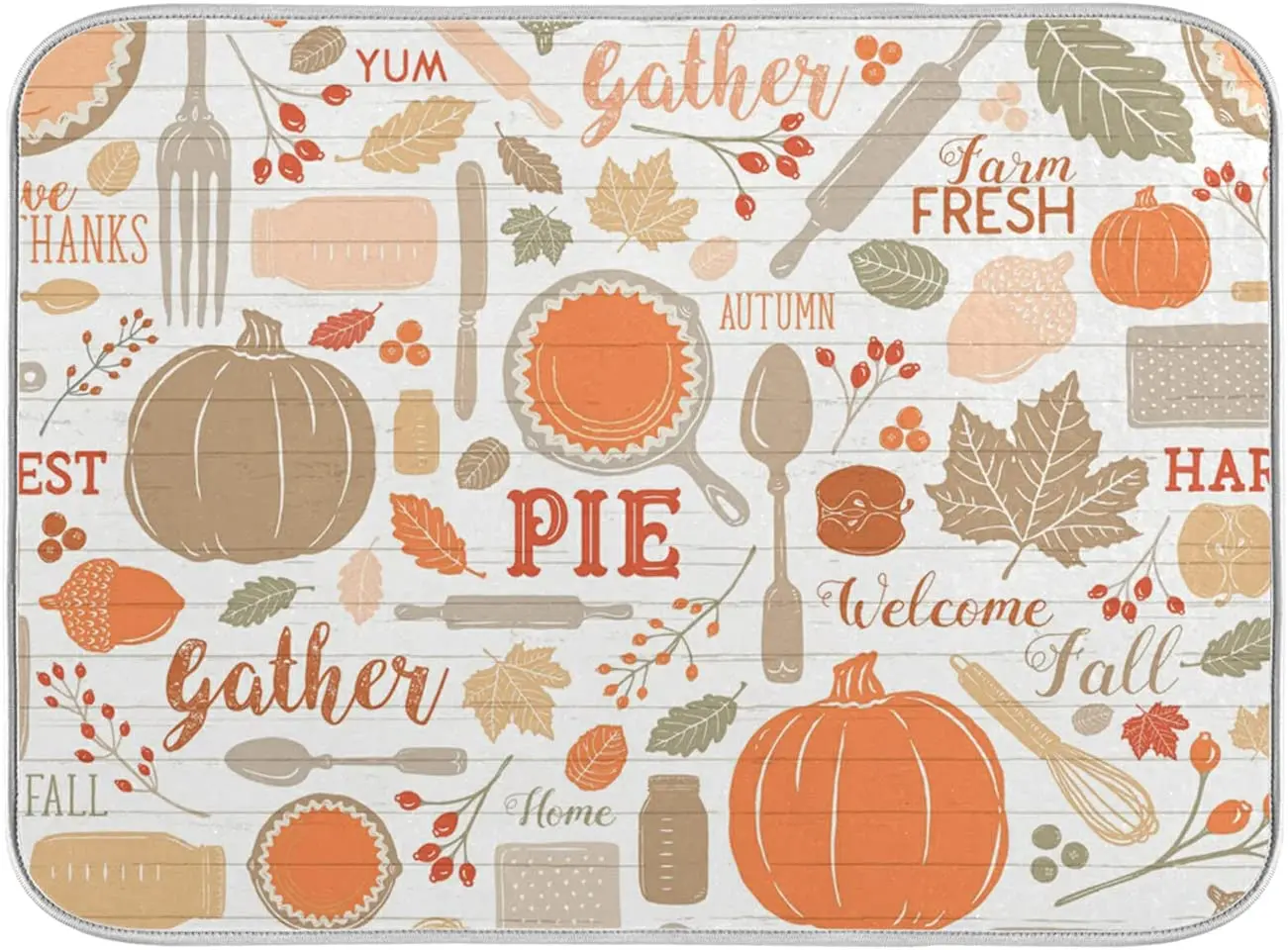 Absorbent Dish Drying Mat Thanksgiving Pumpkins 18x24 Inch Kitchen Counter Dish Mats for Dishes
Absorbent Dish Drying Mat Thanksgiving Pumpkins 18x24 Inch Kitchen Counter Dish Mats for Dishes