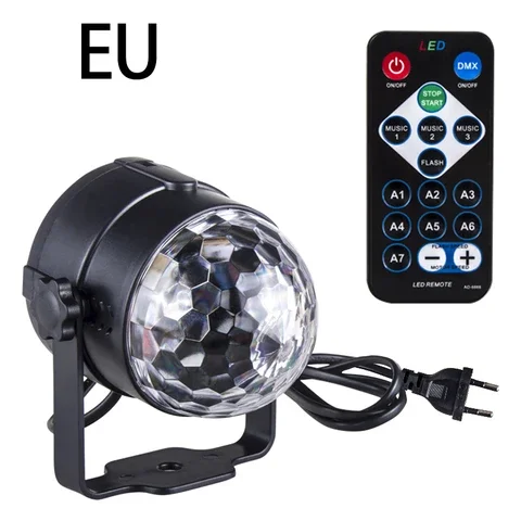 

Disco Ball Party Lights LED Projector Strobe Lamp DJ RGB Karaoke Xmas Sound Activated Car Club Bar Birthday Party