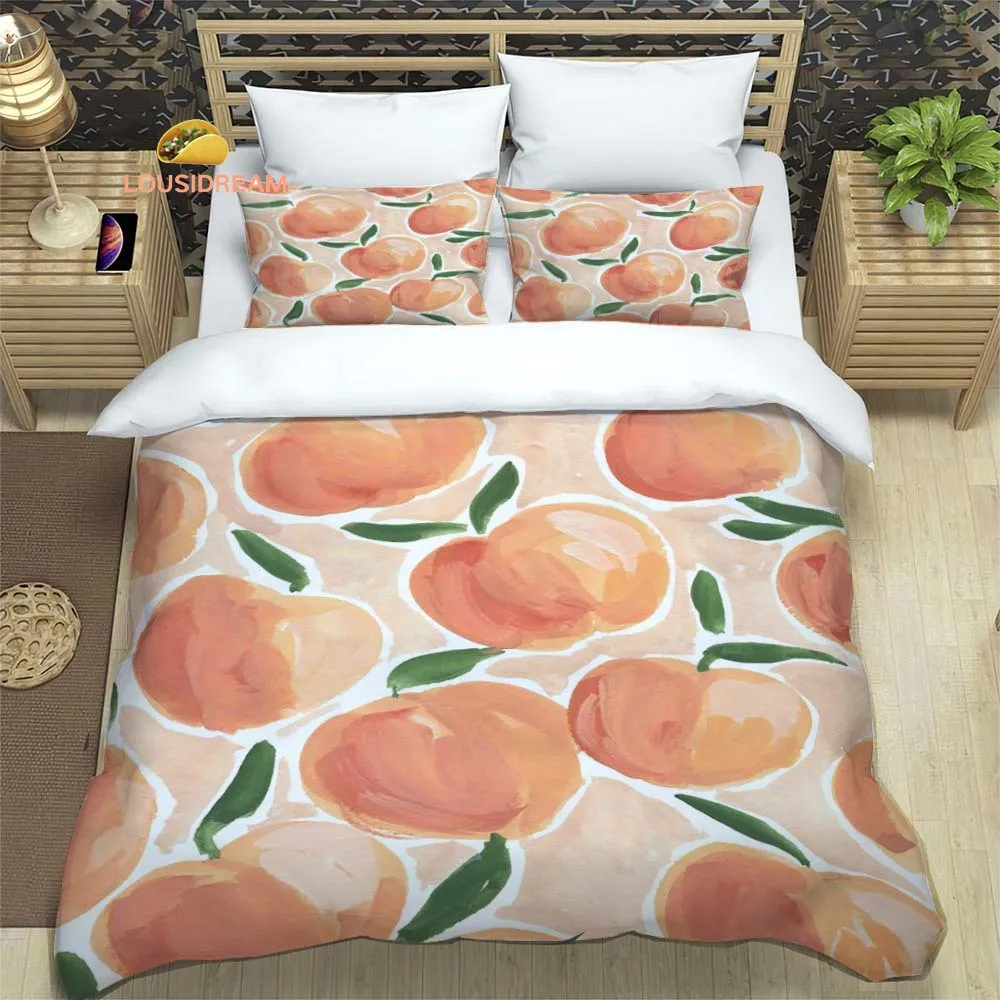 

Beautiful Fruit Pattern Sheet Quilt Covers Bedding Dormitory Sheets Three-piece Bedding Set Three-piece Soft Warm Bedding Set