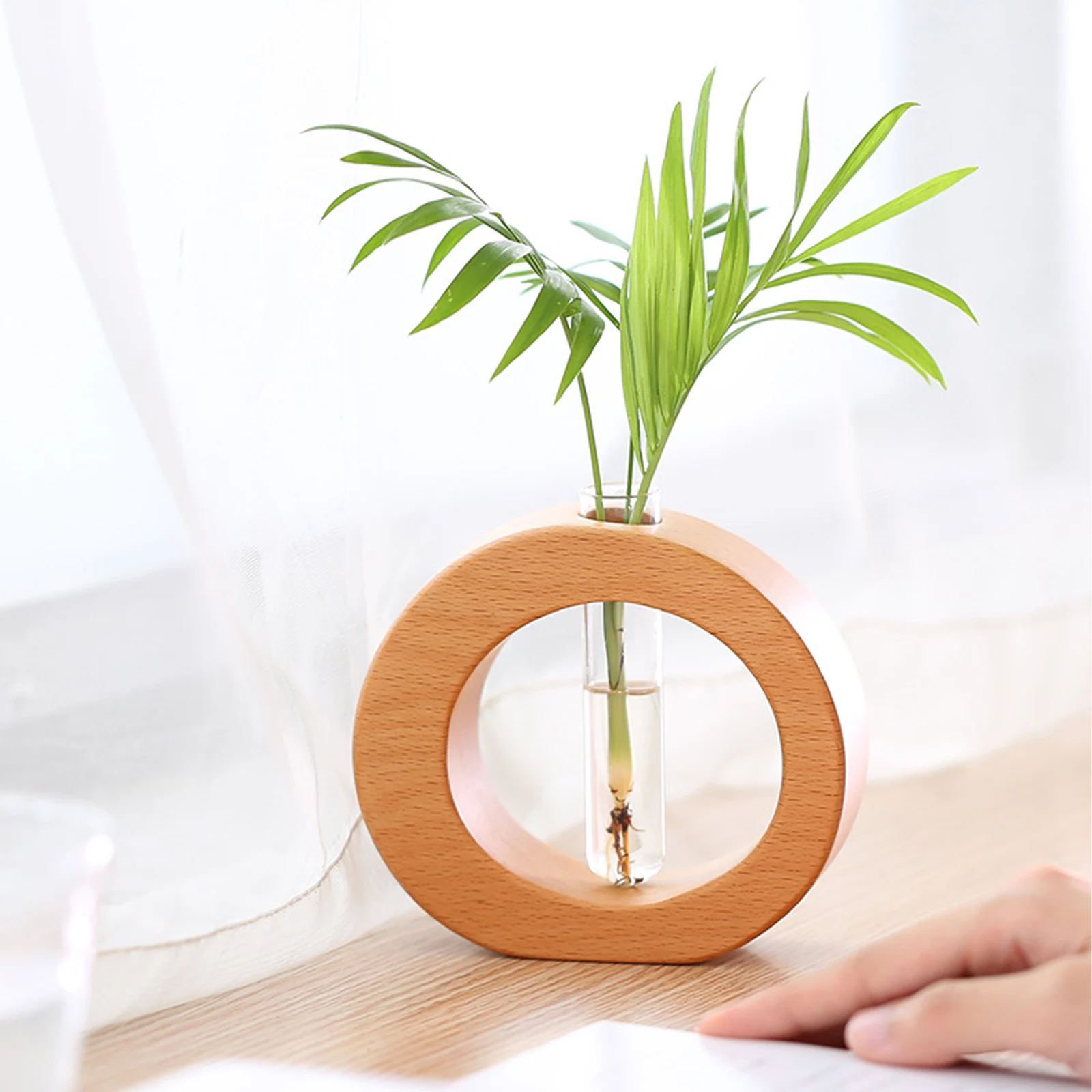 Creative Test Tube Vase With Wooden Stand Simple Fashion Glass Vases For Hydroponic Plants Home Living Room Decoration
Creative Test Tube Vase With Wooden Stand Simple Fashion Glass Vases For Hydroponic Plants Home Living Room Decoration