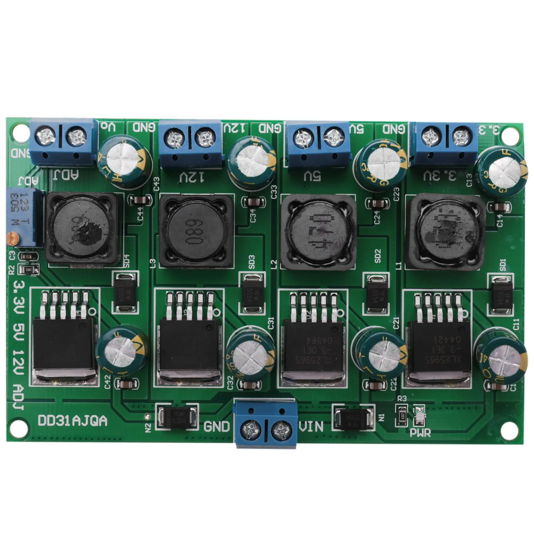 3A 4 Channels Multiple Switching Power Supply Module 3.3V 5V 12V ADJ Adjustable Output DC DC Step-Down Buck Converter Board
3A 4 Channels Multiple Switching Power Supply Module 3.3V 5V 12V ADJ Adjustable Output DC DC Step-Down Buck Converter Board