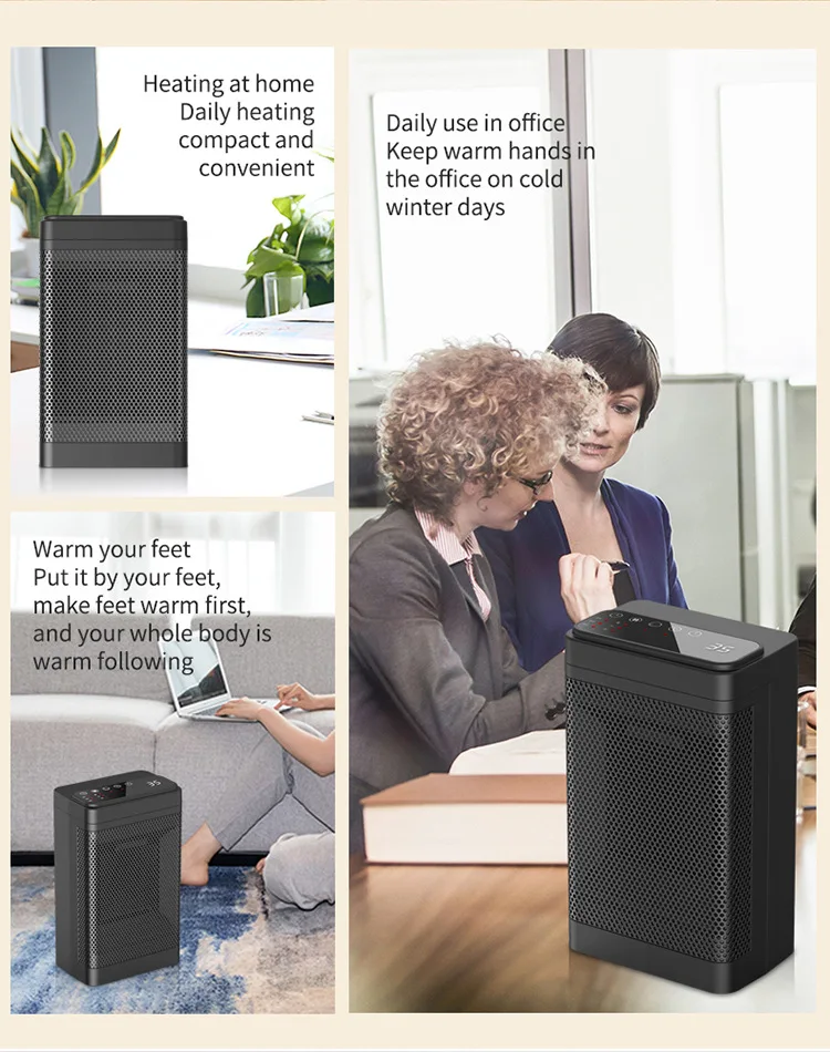 Generic 1500W PTC Electric Heating Fan Home Bedroom Office Remote