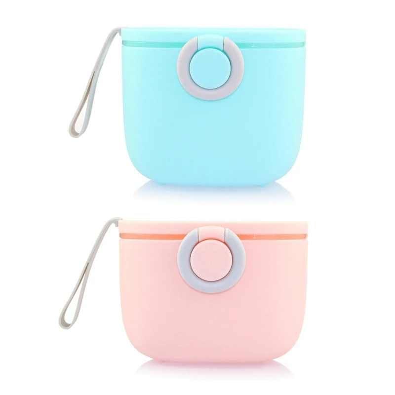 

500ML Baby Storage Box Single Layer Solid Color Portable Cereal Box Baby Milk Powder Box Snacks Container