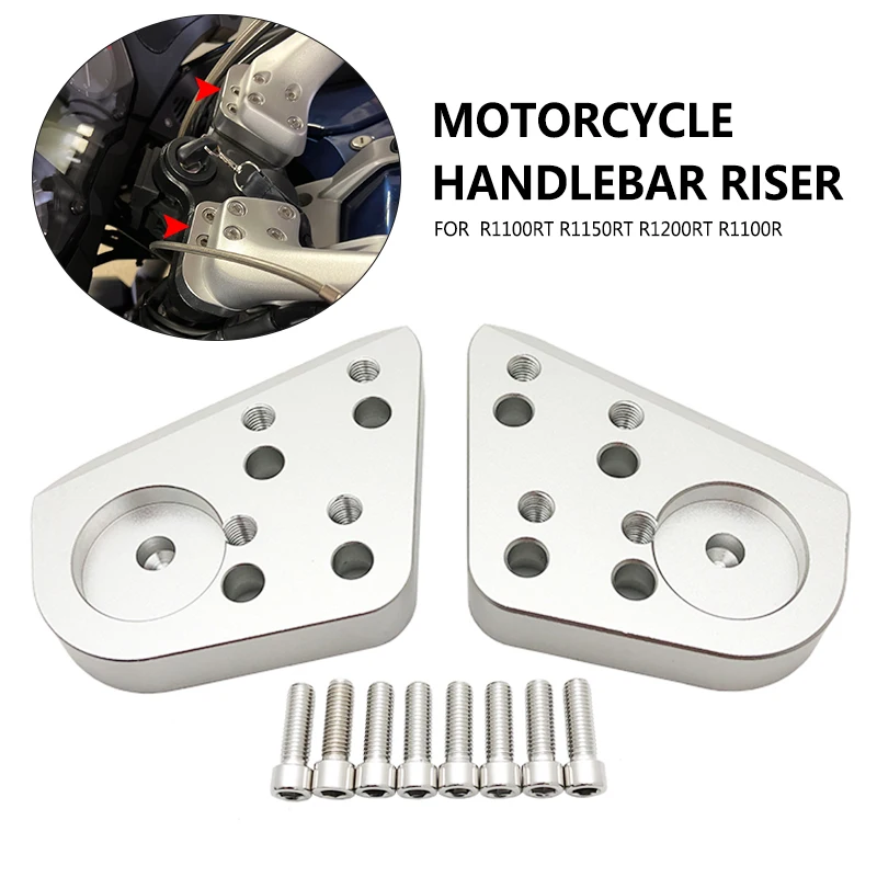 For BMW R1100R R1100RT R1150R R1150RT R1200RT R 1100R 1100RT 1150R 1150RT 1200RT Silver Auminum Handlebar Riser Mount Clamp Kit
For BMW R1100R R1100RT R1150R R1150RT R1200RT R 1100R 1100RT 1150R 1150RT 1200RT Silver Auminum Handlebar Riser Mount Clamp Kit