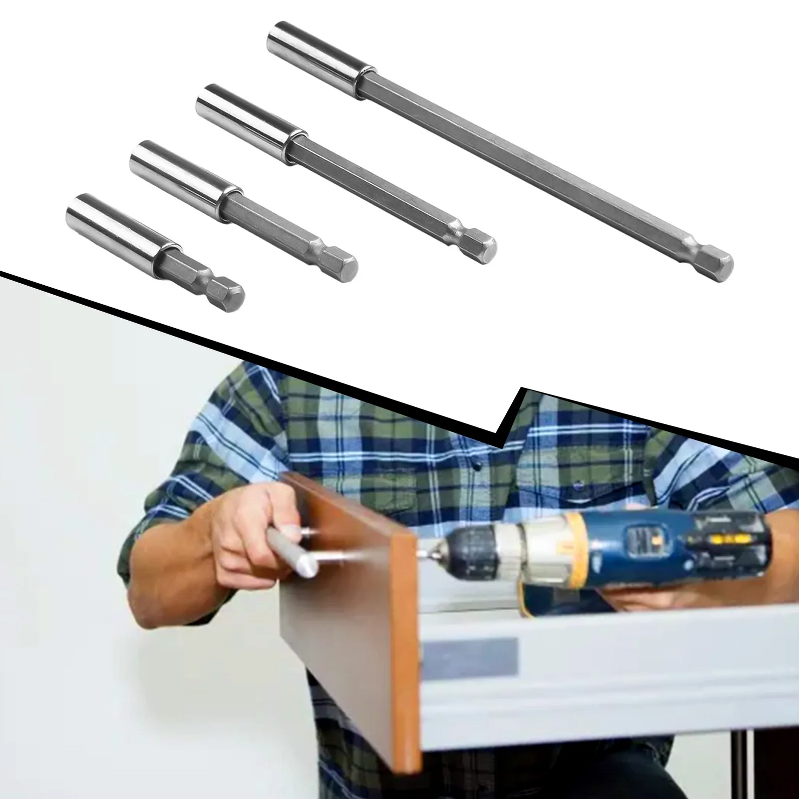 Durable Screw Bits Extension Rod 4pcs 60/75/100/150mm Bit Connector Electric Drill Replacement Screwdriver Shank
Durable Screw Bits Extension Rod 4pcs 60/75/100/150mm Bit Connector Electric Drill Replacement Screwdriver Shank