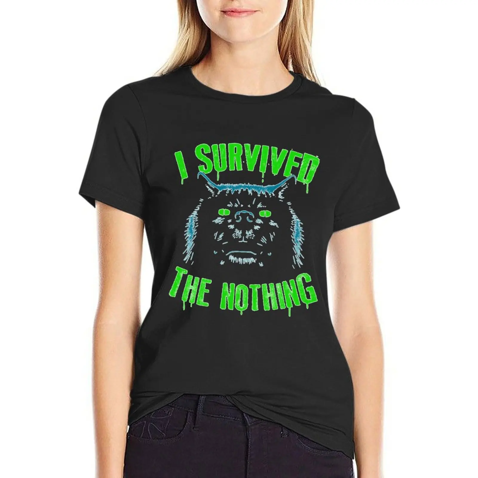 i survived the nothing T-shirt summer tops summer clothes tees Top Women 
i survived the nothing T-shirt summer tops summer clothes tees Top Women