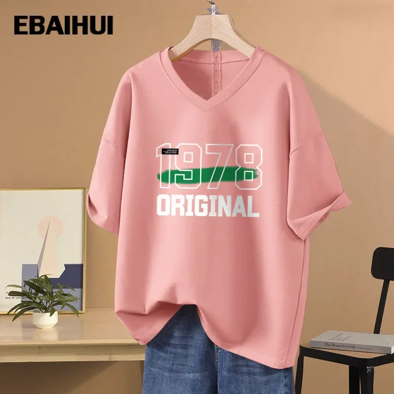 Футболка EBAIHUI женская оверсайз, 100% хлопок, с рисунком, V-образным вырезом и коротким рукавом
Футболка EBAIHUI женская оверсайз, 100% хлопок, с рисунком, V-образным вырезом и коротким рукавом