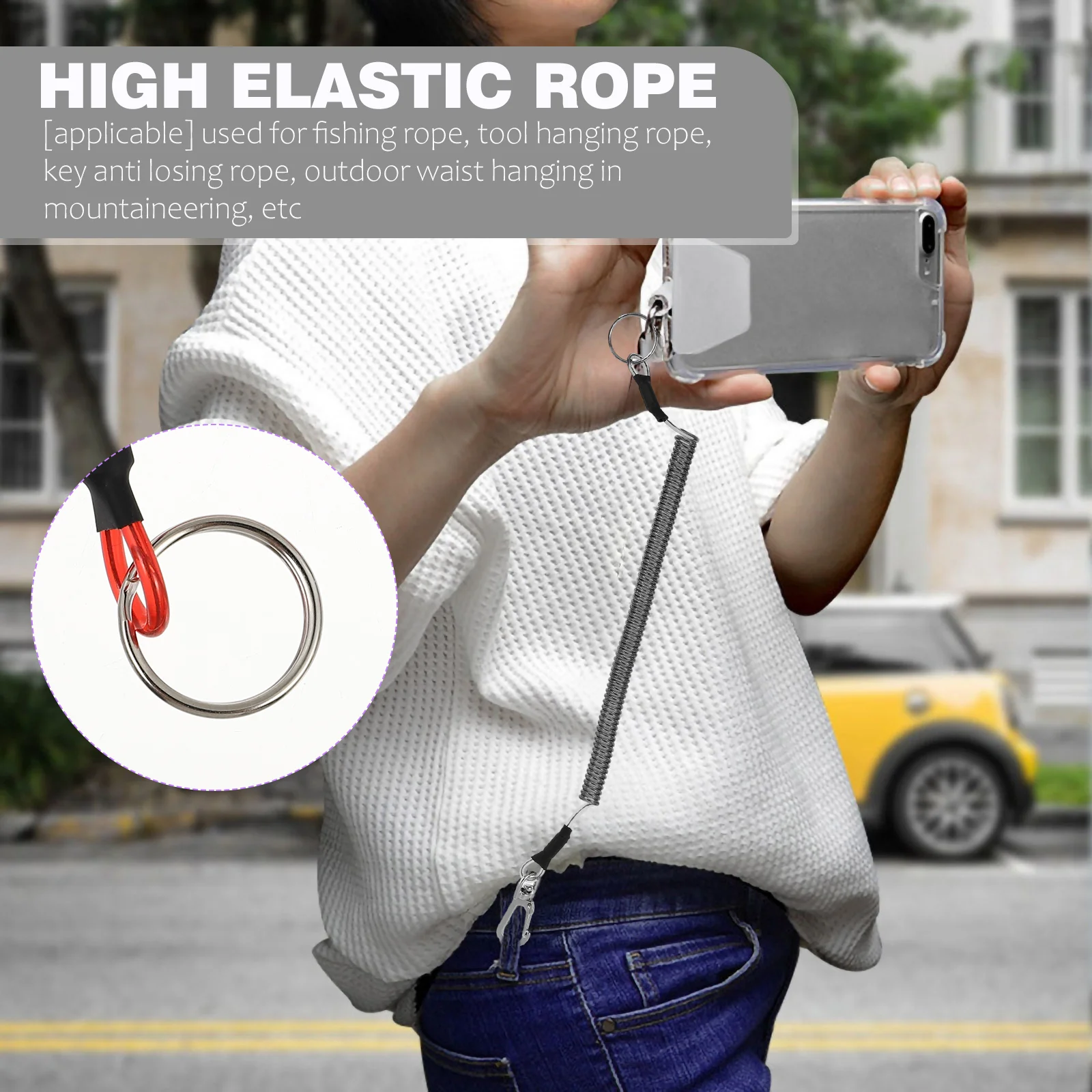 3 Pcs Miss Rope Climbing Spring Ropes Durable Fishing Lanyard Retractable Carabiner Spiral Tpu Coil with
3 Pcs Miss Rope Climbing Spring Ropes Durable Fishing Lanyard Retractable Carabiner Spiral Tpu Coil with