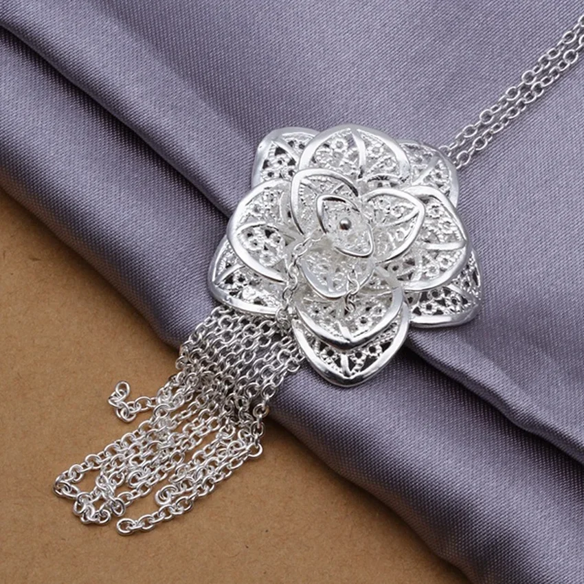 925 Sterling Silver Necklace Fashion Popular Charm Flower Women Lady Wedding Luxury Rose Classic Models Jewelry
925 Sterling Silver Necklace Fashion Popular Charm Flower Women Lady Wedding Luxury Rose Classic Models Jewelry