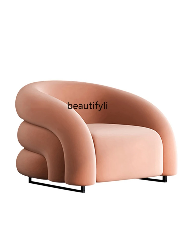 

Современное креативное одноместное кресло для спальни, Радужный диван-стул из твердой древесины, простое кресло для балконной комнаты для чтения и отдыха