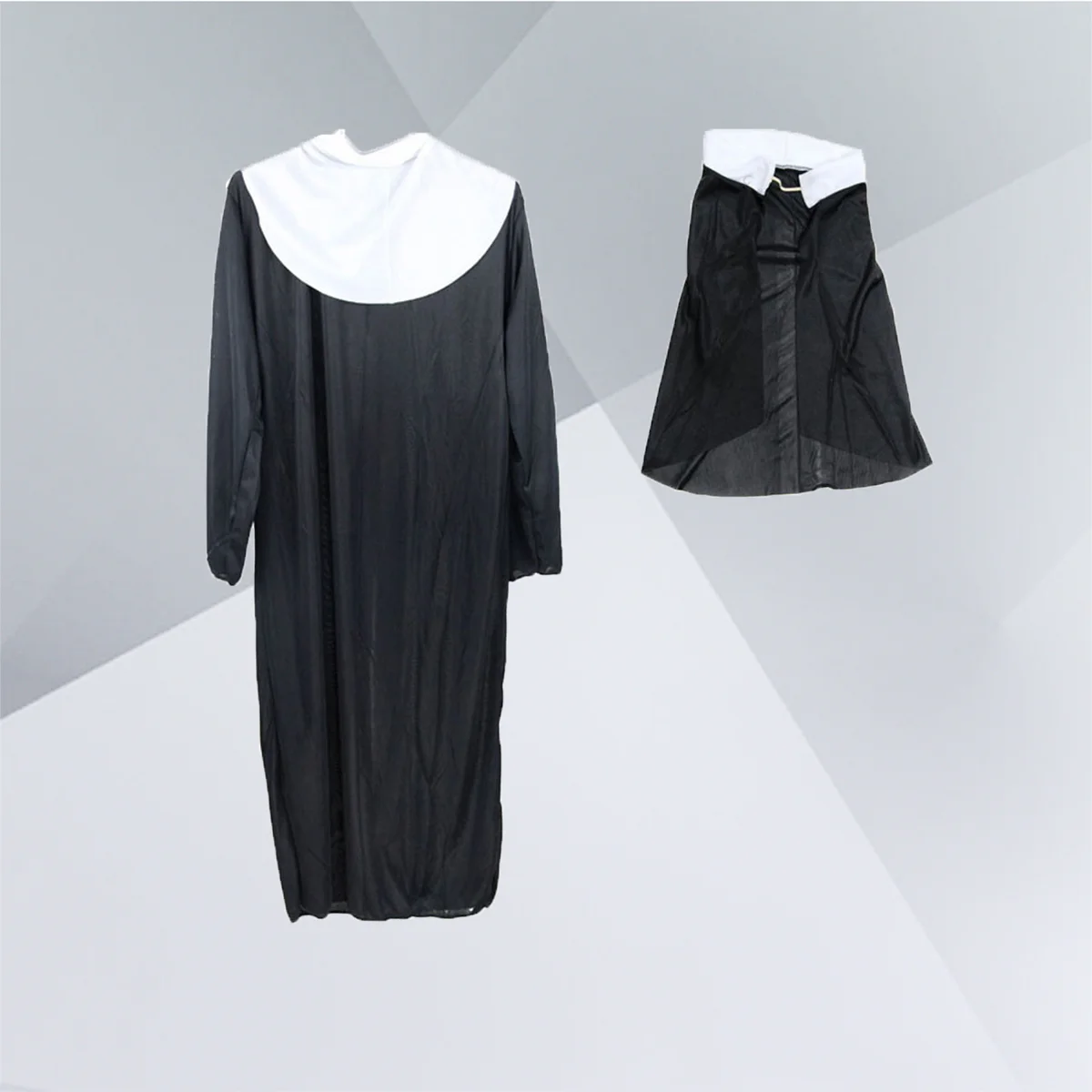3pcs/set Women Ladies Halloween Nun Costume Robe Cross Headscarf for Stage Performance Party Cosplay Halloween
3pcs/set Women Ladies Halloween Nun Costume Robe Cross Headscarf for Stage Performance Party Cosplay Halloween