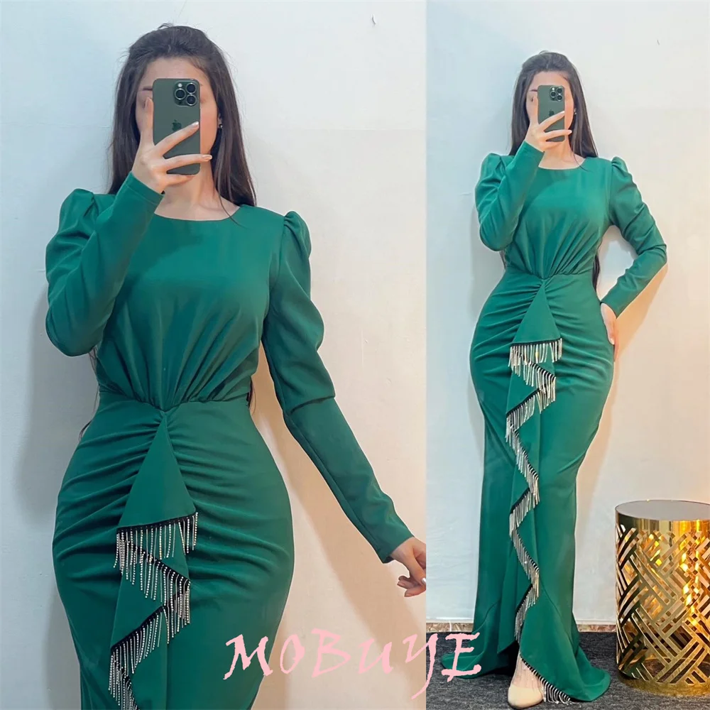 MOBUYE 2024 Popular O Neck Prom Dress Ankle-Length With Long Sleeves Evening Fashion Elegant Party Dress For Women
MOBUYE 2024 Popular O Neck Prom Dress Ankle-Length With Long Sleeves Evening Fashion Elegant Party Dress For Women