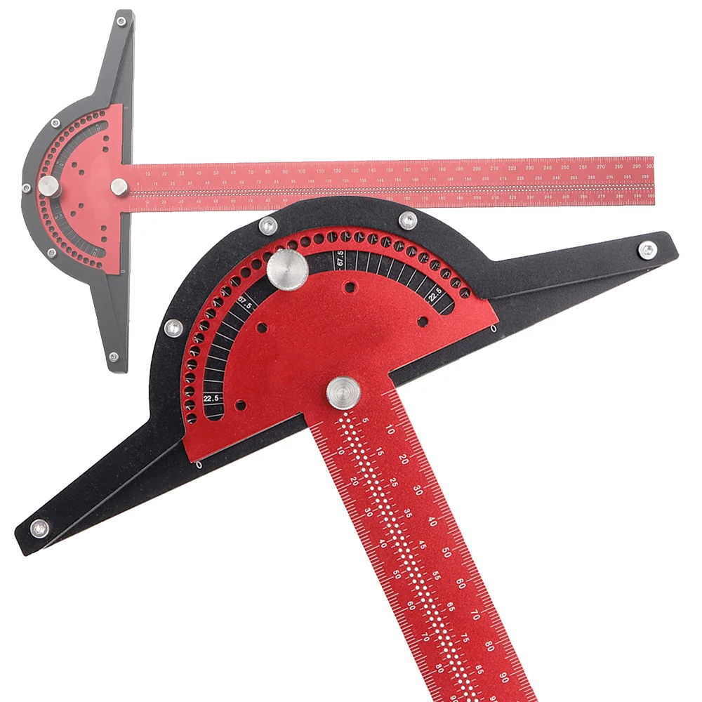 T-Type Woodworkers Edge Ruler Precision Angle Protractor Woodworking Angle Measure Ruler Aluminum Alloy Carpenter Measuring Tool
T-Type Woodworkers Edge Ruler Precision Angle Protractor Woodworking Angle Measure Ruler Aluminum Alloy Carpenter Measuring Tool