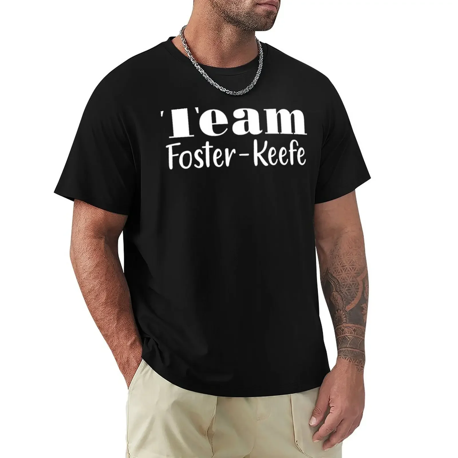 Футболка Team Фостер-Keefe, черные летние топы, мужские Забавные футболки, заготовки, Симпатичные топы, таможенная одежда для мужчин
Футболка Team Фостер-Keefe, черные летние топы, мужские Забавные футболки, заготовки, Симпатичные топы, таможенная одежда для мужчин