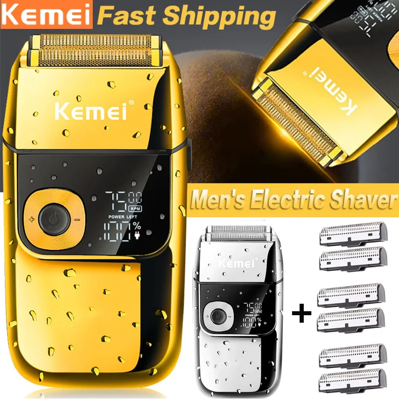 

Kemei Electric Shaver Hair clipper For Men's Electric razor beard trimmer Reciprocating Foil Shaving professional Shaver Machine