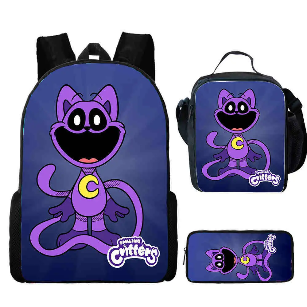 3 pcs set Smiling Anime Critters School Backpack with Lunch Bags ,Pencil Bags ,Cartoon School Bags for Boys Girls Best Gift for
3 pcs set Smiling Anime Critters School Backpack with Lunch Bags ,Pencil Bags ,Cartoon School Bags for Boys Girls Best Gift for