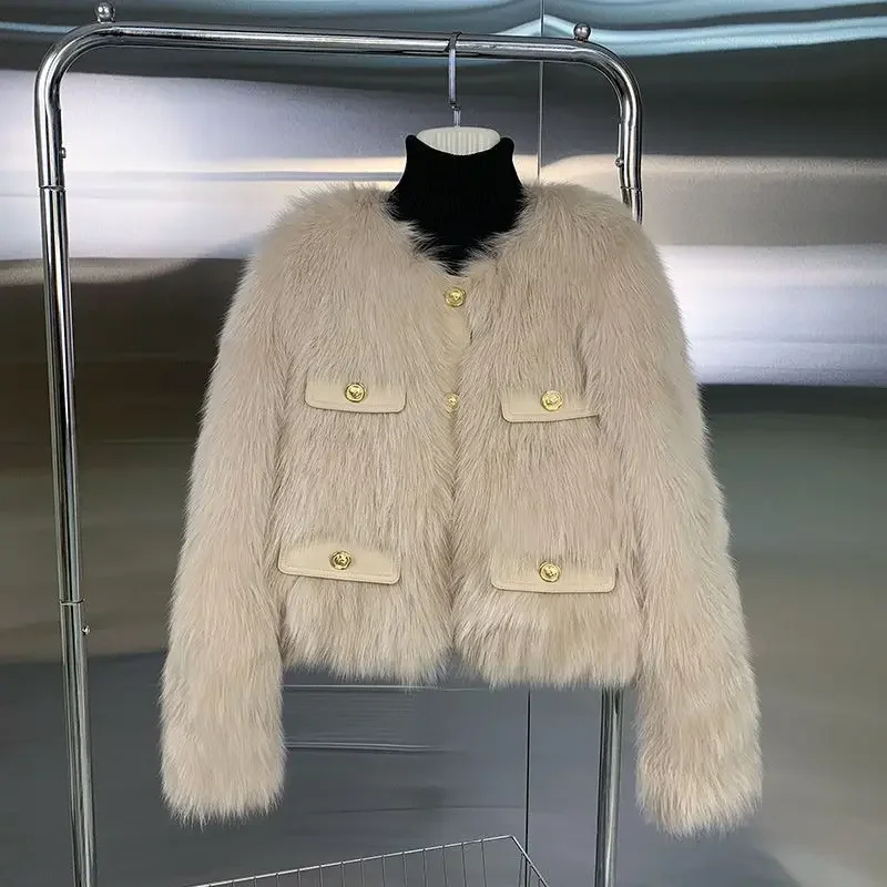 2024 Outerwear Winter New Faux Fur Coat Women's Clothing Small Fragrant Short Young Jacket Fur Thickened Coat
2024 Outerwear Winter New Faux Fur Coat Women's Clothing Small Fragrant Short Young Jacket Fur Thickened Coat