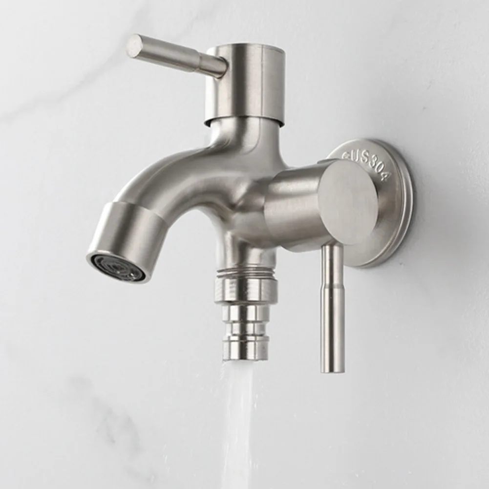 1pc 304 Stainless Steel Double Tap Multifunctional Faucet Washing Machine Dedicated One-in-two-out Dual-water Tap Bathroom
1pc 304 Stainless Steel Double Tap Multifunctional Faucet Washing Machine Dedicated One-in-two-out Dual-water Tap Bathroom