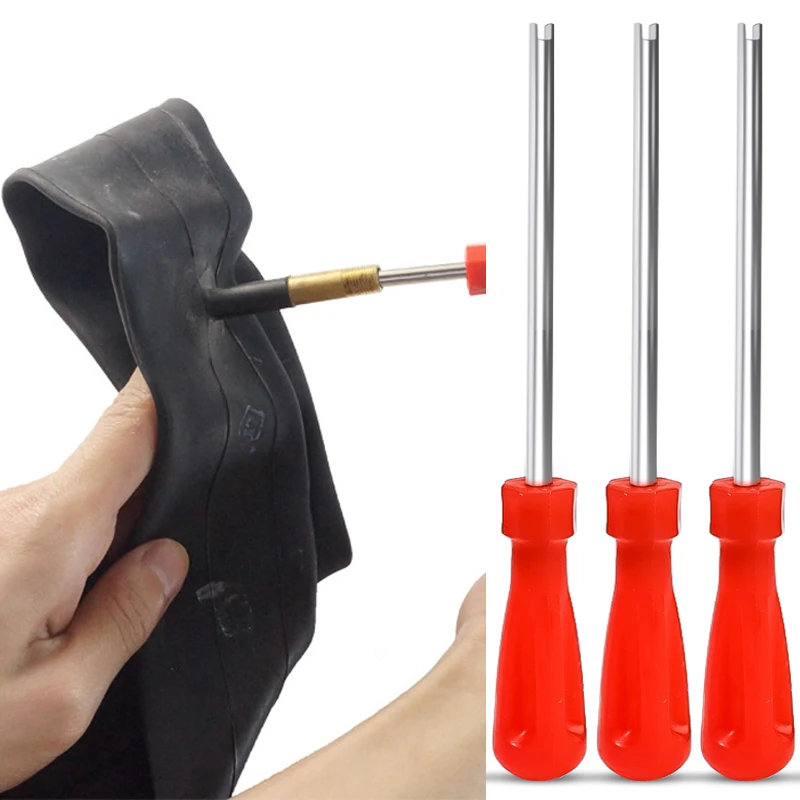 

Universal Car Tire Valve Stem Core Remover Screwdriver Auto Bicycle Slotted Handle Tire Repair Install Hand Tools Accessories