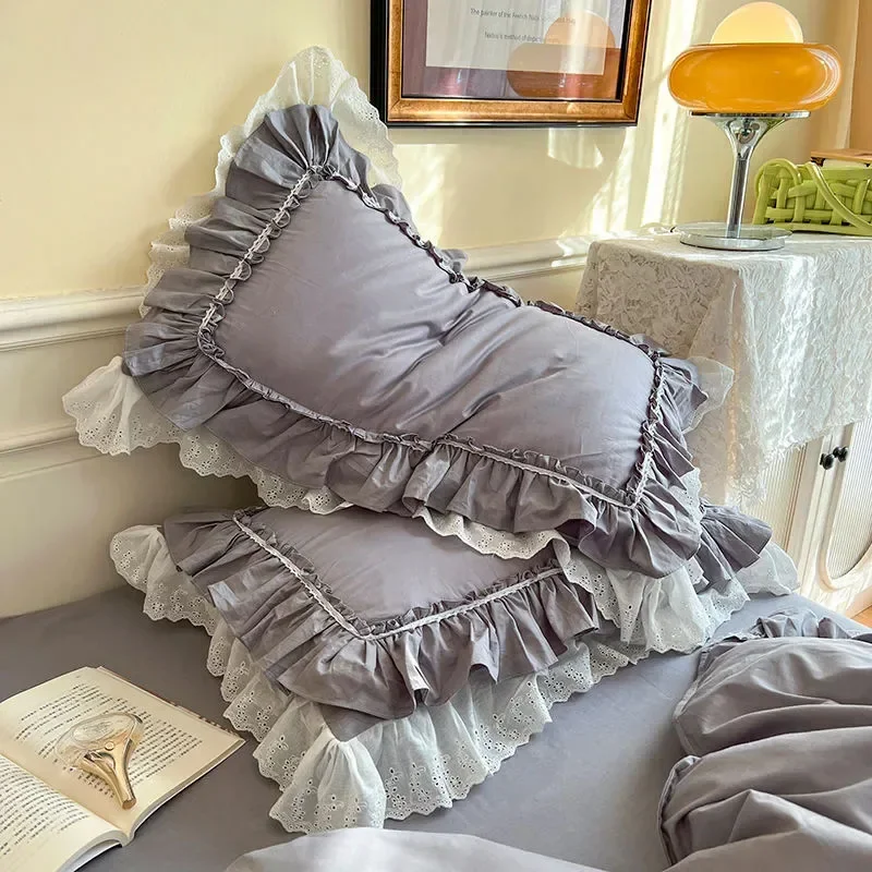 Cotton Pillowcase With Lace Decor Bedroom Decorative Princess Embroided Pillow Cases Girls Room Pink White Pillow Cover 1/2PC
Cotton Pillowcase With Lace Decor Bedroom Decorative Princess Embroided Pillow Cases Girls Room Pink White Pillow Cover 1/2PC