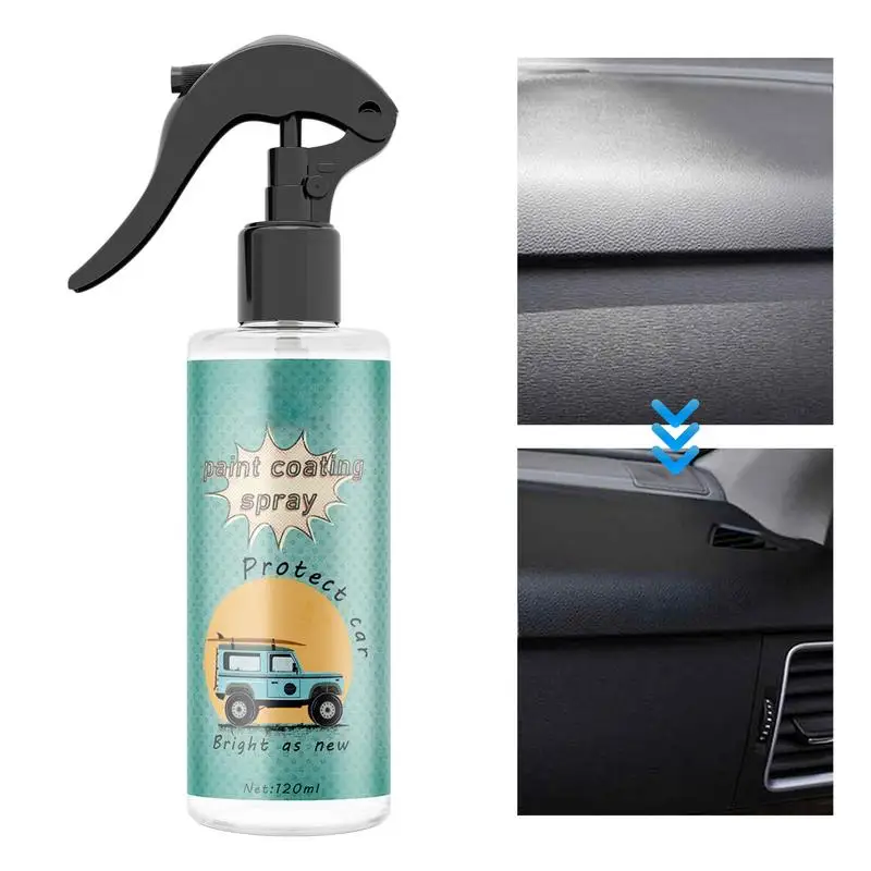 

Trim Restorer Spray Automotive 120ml Car Restoring Liquid Car Interior Restorer User Friendly Coating Solution Long Lasting Auto