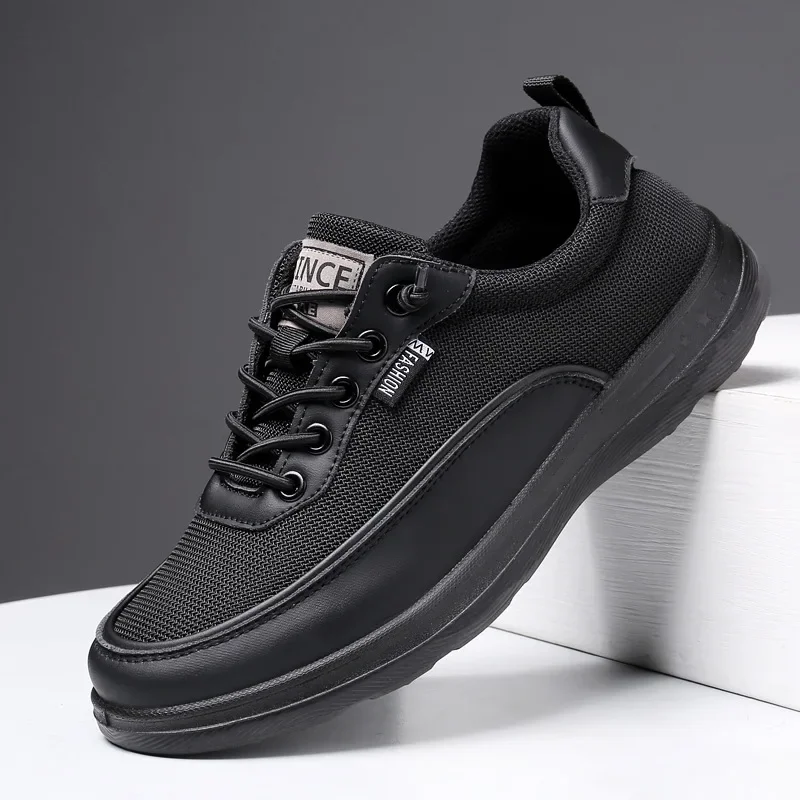 Мужские сетчатые повседневные туфли, черные легкие спортивные туфли на платформе с мягкой подошвой для мужчин, Новинка лета 2024
Мужские сетчатые повседневные туфли, черные легкие спортивные туфли на платформе с мягкой подошвой для мужчин, Новинка лета 2024