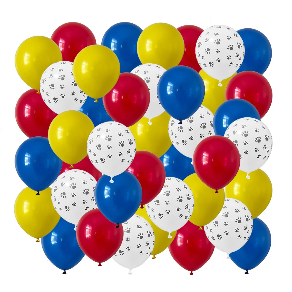 

40Pcs Mix Dog Paw Balloons Birthday Party Decoration Boy Girl Classic Toys Globos Helium Air Inflatable Balls Party Supply
