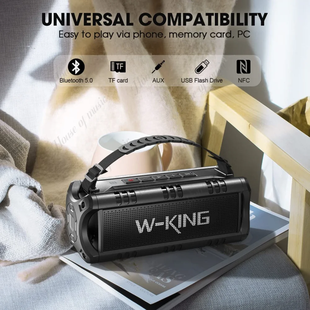 

w-king D8 mini Bluetooth Wireless Speakers Boombox Outdoor Portable Subwoofer High Power High-quality Stereo With NFC TWS Tandem