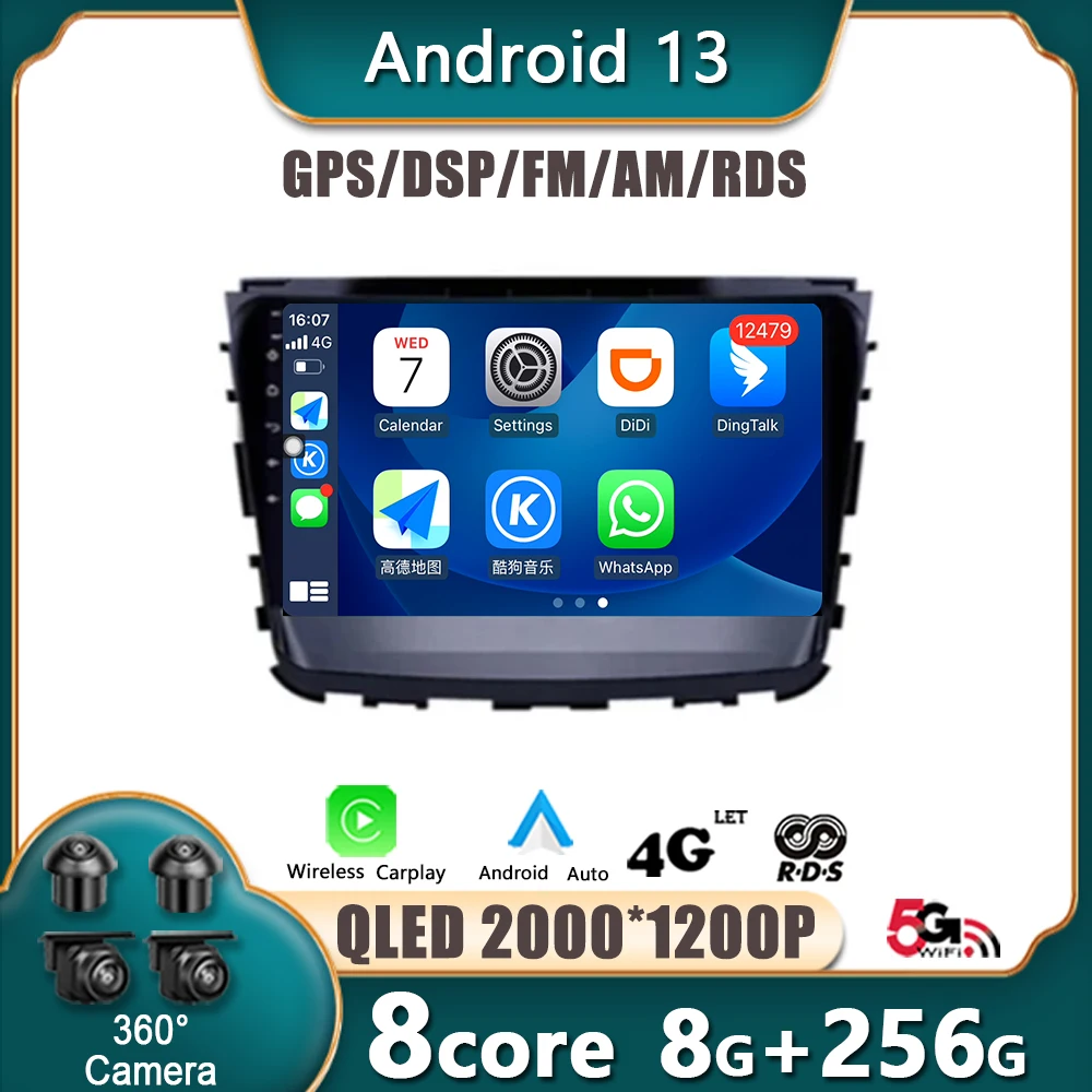 

10,1 дюймовый Android 13 Для SsangYong Rexton 2019 автомобильный радиоприемник RDS мультимедийный AHD 4G LTE Авторадио беспроводной Carplay Авто WIFI DSP ADAS